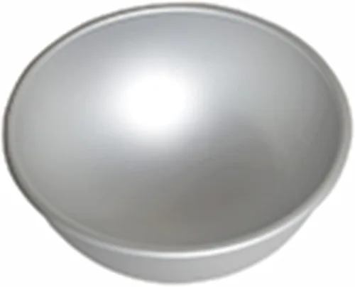 Miniatura 8 de SADYFON 8 x 4 pulgadas molde de esfera de pastel de media bola, molde de aluminio hemisferio de béisbol para hornear Bandeja hemisférica de 8 x 4