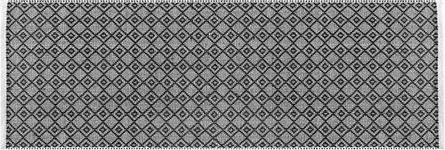 Miniatura 20 de Alfombra de algodón tejida con diamantes de 2 x 3 pies, color beige, antideslizante, decorativa, duradera, bohemia, ideal para entrada, cocina