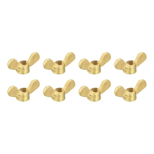 Miniatura 20 de uxcell Tuercas de ala de latón, tuerca de mariposa M8 a mano aprieta sujetadores para muebles, maquinaria, equipo electrónico, 10