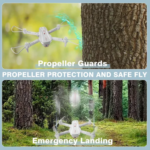 Miniatura 6 de Mini dron para niños, drones con cámara para adultos, dron para niños con control de gestos, inicio/aterrizaje con una tecla, volteretas 3D, vuelo