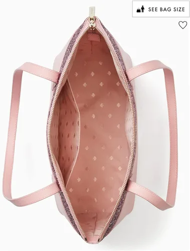 Miniatura 4 de Kate Spade Flash Glitter Tote Rosa, Rosado