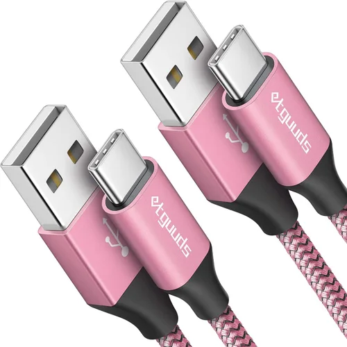 Miniatura 9 de Cable USB A a USB C de etguuds 2 m, paquete de 2 unidades, cable de carga tipo C de carga rápida de 3 A para iPhone 17 16 15 Pro Max 16e 17 Air
