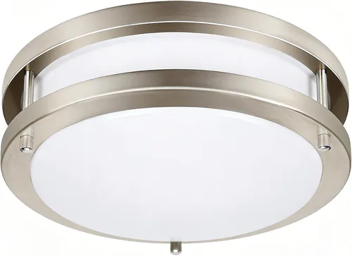 Luminaria de techo LED atenuable de 36 W, luminaria empotrable de 12 pulgadas, luces de techo para dormitorio, cocina, superbrillante de 4000 Níquel