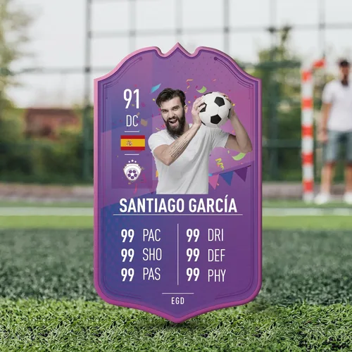 Miniatura 8 de Tarjetas de fútbol personalizadas, tarjeta del equipo definitivo, famoso videojuego de fútbol, decoración de sala de fútbol, regalos de fútbol