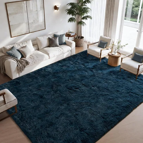 Miniatura 97 de Zentavio - Alfombras para sala de estar, alfombras de área verde oscuro de 3 x 5 pies, alfombra de césped artificial, alfombra de pelo mullido