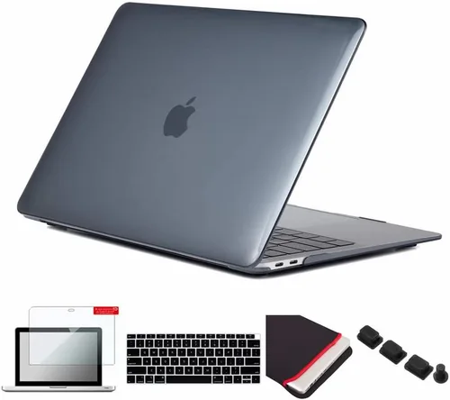 Miniatura 27 de Pack 5 en 1 de carcasa para MacBook Air, de Se7enline, de plástico duro, tacto suave, con protector de teclado de silicón, protector de pantalla