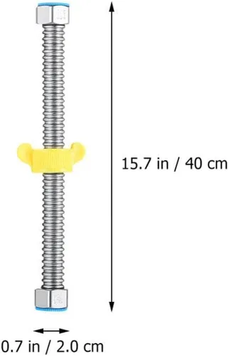 Miniatura 7 de DOITOOL Manguera de calentador de agua corrugado de acero inoxidable de 1/2 pulgada, línea de suministro de agua flexible, resistente a la corrosión