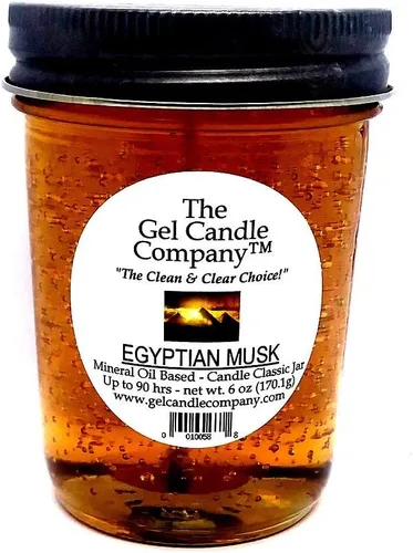 Almizcle egipcio perfumado hasta 90 horas de aceite mineral a base de tarro clásico por The Gel Candle Company
