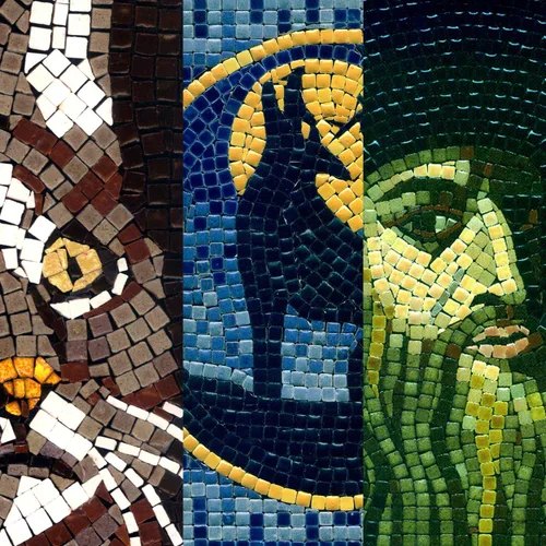 Miniatura 6 de Mosaicos hechos a mano fáciles con nuestro kit de manualidades de mosaico para adultos, delfín cuadrado de 7 pulgadas (20cm)