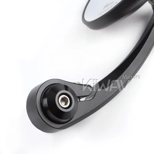 Miniatura 8 de KiWAV Espejos de extremo de barra Eclipse negro compatible con Interceptor 650