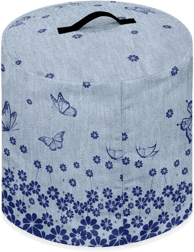 Miniatura 2 de Flashideas Funda floral para olla a presión para mujer, protección contra el polvo, cubierta de olla arrocera con aislamiento de mariposa con forro