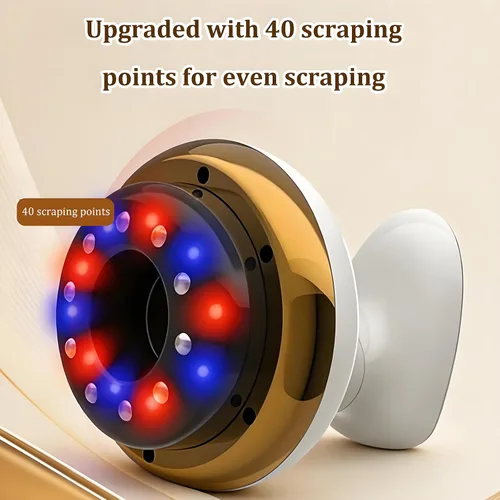 Miniatura 6 de Máquina Vacuvia para celulitis con luz LED y vibración, 9 niveles de succión ajustables para brazos, piernas, abdomen y espalda, masajeador corporal