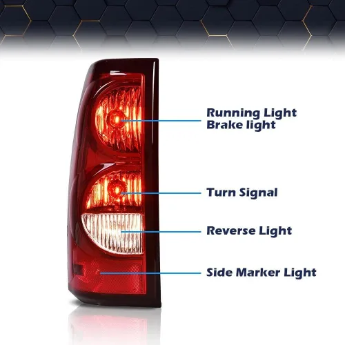 Miniatura 4 de PIT66 Luces traseras compatibles con Chevy Silverado 1500 2500 3500 2003 2004 2005 2006, conjunto de lámpara de luz trasera LED izquierda y derecha