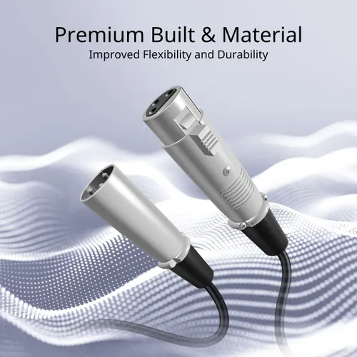 Miniatura 3 de TNP XLR - Cable de micrófono XLR de 3 pines macho a hembra, conector de audio de cable de micrófono equilibrado, convertidor de adaptador