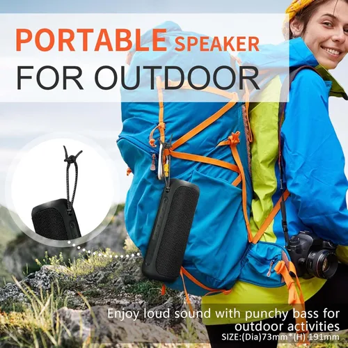 Miniatura 5 de Altavoz portátil inalámbrico, altavoz Bluetooth impermeable IPX7, sonido estéreo fuerte de 25 W, tecnología Bassboom, emparejamiento TWS, micrófono