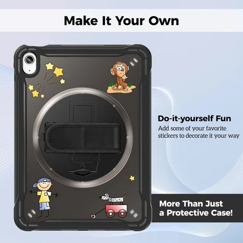 Miniatura 2 de ProCase Funda para iPad de 11ª generación A16 2025/iPad de 10.9 pulgadas 2022, resistente a prueba de golpes con correa de mano, protección