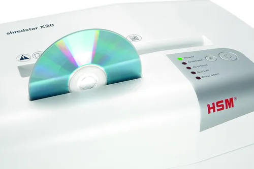 Miniatura 7 de HSM Trituradora de corte transversal Shredstar X20 de América, capacidad de 20 hojas manuales HSM1051W