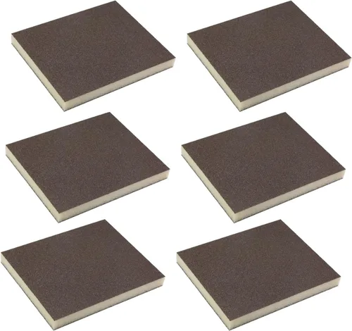 Miniatura 17 de Utoolmart 12 bloques de lijado de esponja de lijado, grano 180 húmedo, seco, lavable y reutilizable, esponja de papel de lija para muebles de 12