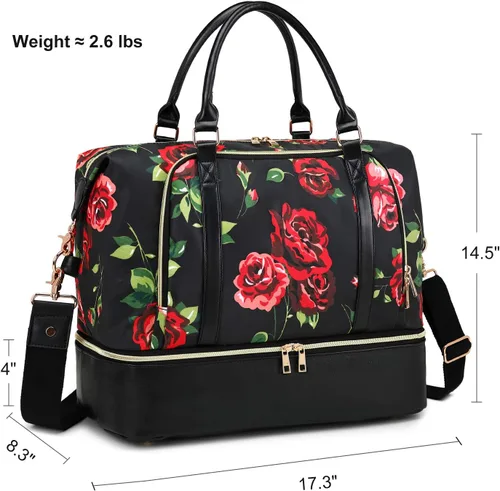 Miniatura 11 de CAMTOP - Bolsa de viaje de fin de semana para mujer, bolsa de lona con espacio para laptop de15.6 pulgadas