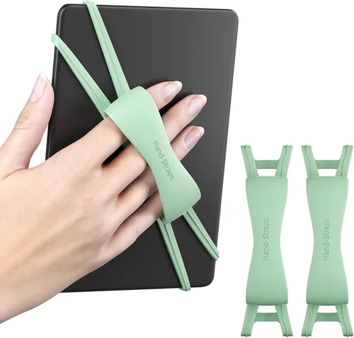 Miniatura 12 de Paquete de 2 correas de mano cómodas para Kindle y tabletas, accesorios Kindle para leer en la cama, soporte de agarre seguro y ligero