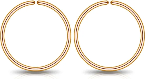 Miniatura 103 de Small Gold or Sterling Silver Huggie Hoop Earrings for Women Cartilage Nose Helix Tragus