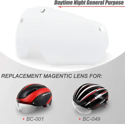 Miniatura 4 de Bike Helmet Goggles Visor Shield, Removable/Detachable Magnetic Visor Goggles Shield Only for Cycling Helmet in Model BC-001