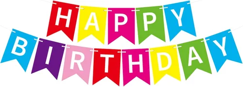 Miniatura 10 de MEETINGU Pancarta de Feliz Cumpleaños, Decoraciones de Fiesta Letrero Colorido Suministros para Niños, Niñas, Adultos