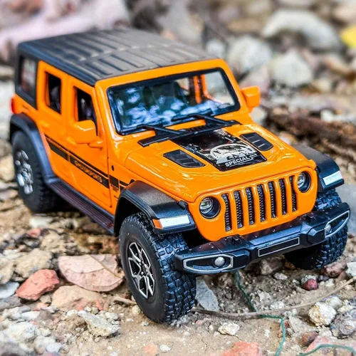 Miniatura 7 de WAKAKAC Compatible para 1/32 Wrangler Coche de Juguete de Aleación Fundido a Presión con tracción hacia atrás Modelo de Coche Coleccionable con Luz