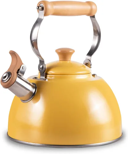 Miniatura 13 de ROCKURWOK - Hervidor de Té, Tetera con Mango Ergonómico de Toque Frío, Tetera de Acero Inoxidable de Grado Alimentario, Hervidor de Té para Estufa