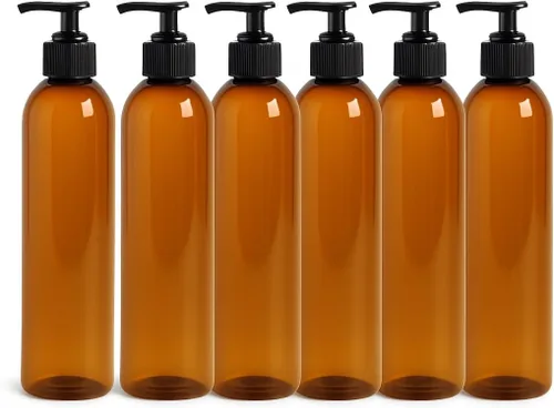 Miniatura 36 de Royal Massage Botella con bomba tipo bala de 8 onzas, aceite de masaje, loción, jabón, dispensador de champú, PET sin BPA con bomba de bloqueo Verde