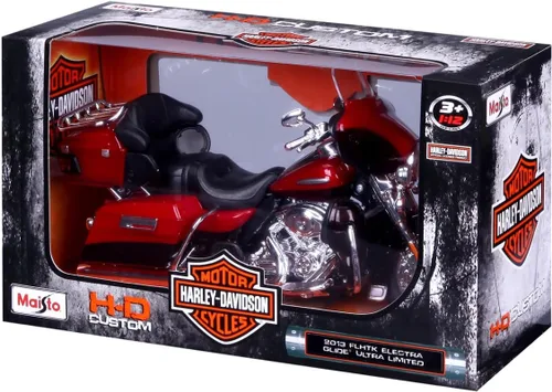 Miniatura 7 de Motocicleta Harley Davidson FLHTK Electra Glide modelo 2013, roja, versión ultralimitada, 1/12 de Maisto 32323.
