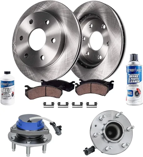 Miniatura 23 de Detroit Axle - Rotores de freno para Jeep Compass 2015-2022 Renegade 2016-2022 Fiat 500X 2016-2022, 2018, 2019, 2020, 2021. Reemplazo de rotores