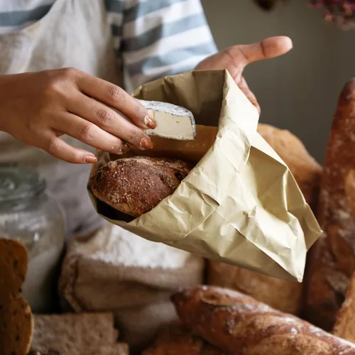 Miniatura 5 de BagDream Paquete de 500 bolsas de almuerzo de papel de 6 libras, bolsa de papel kraft marrón, bolsas de papel pequeñas para aperitivos