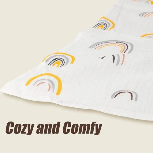 Miniatura 2 de Mantas de muselina para recién nacido, mantas de bebé para niños y niñas, manta grande de 39 x 39 pulgadas, manta suave y transpirable, artículos