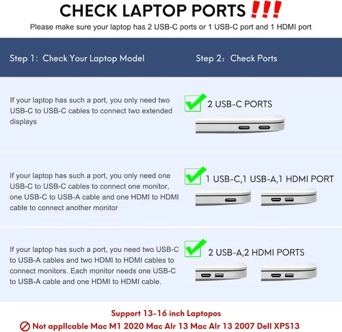 Miniatura 5 de Monitor Portátil Triple P2 para Laptop, Extensor de Pantalla de 12 Pulgadas, Extensor de Monitores Duales FHD 1080P, Pantalla IPS