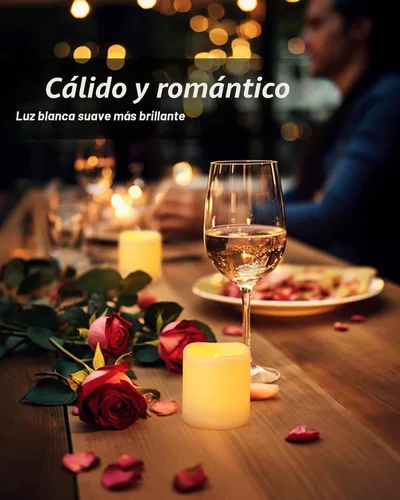 Miniatura 5 de Homemory Paquete de 24 velas votivas parpadeantes sin llama, velas falsas eléctricas de más de 200 horas, velas LED que funcionan