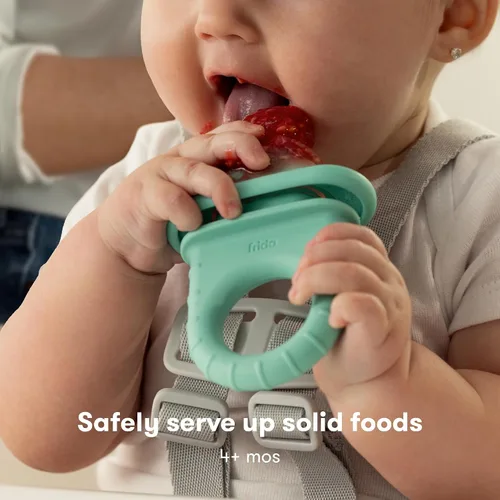 Miniatura 2 de Frida Baby Alimentador de Silicona Push Pop, Alimentador de Comida de Frutas para Bebé para Introducir Nuevos Alimentos de Forma Segura, Frescos +