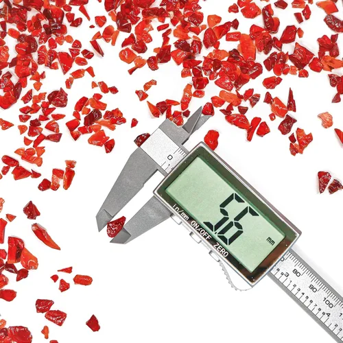 Miniatura 3 de Vidrio triturado rojo de 1.5 libras para arte y manualidades de resina, piezas de vidrio roto grueso de 0.18 a 0.236 pulgadas, fragmentos