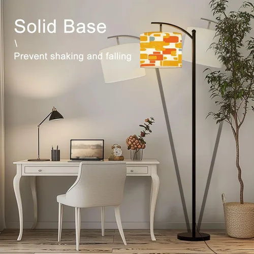 Miniatura 5 de Arc Floor Lamp Aesthetic mid century seamless retro design Decorative 50 s 60 s 70 s Tall Standing Lamp Modern Dimmable with Remote Adjustable Drum