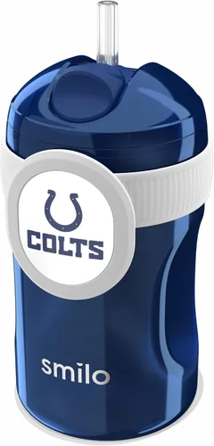 Miniatura 32 de Smilo Vaso con popote de Arizona Cardinals con licencia oficial de la NFL, para bebés y niños pequeños, con popote de silicona ponderado y capacidad