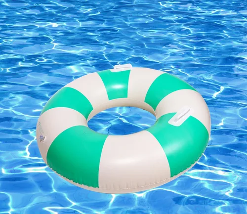Miniatura 3 de Flotadores inflables de piscina para adultos, flotadores inflables para anillo de natación para adultos, balsa de piscina inflable para verano, Verde