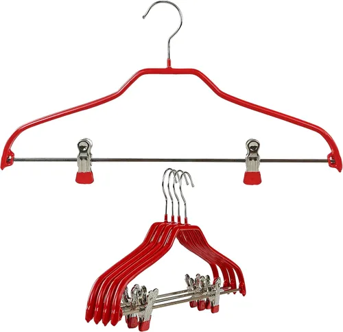 Miniatura 17 de Mawa by Reston Lloyd Silhouette Series - Percha antideslizante para ahorrar espacio con clips para pantalones, estilo 40/FK, juego de 5, color blanco