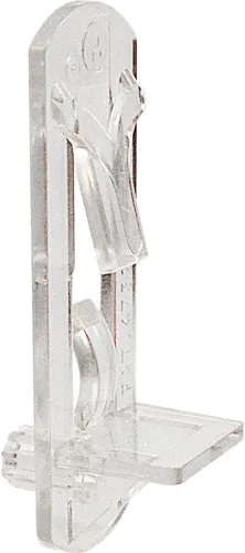 Prime-Line R 7316 - Juego de 12 clavijas de plástico transparente para estantes de 1/4 pulgadas