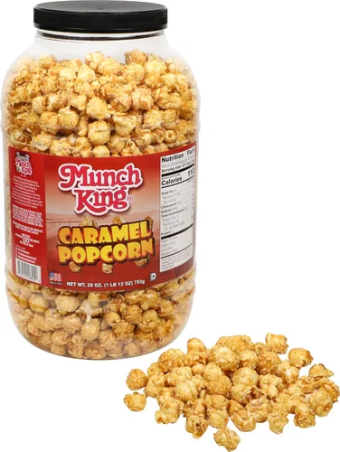 Miniatura 3 de Munch King Snacks Caramelo Palomitas de Maíz 28 oz. Barril