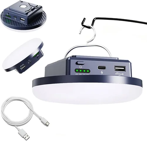 Miniatura 11 de Luces de campamento para tienda de campaña de 4500 lúmenes, 45 W, recargable, linterna LED magnética, toldo portátil USB para exteriores, luces