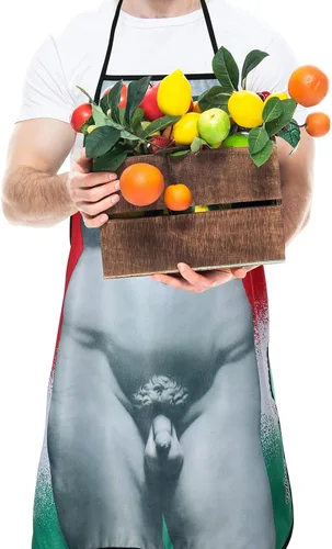 Miniatura 5 de Cabilock Delantal de cocina novedoso para hombre, divertido delantal de estatua de David para adultos para asar a la parrilla, hornear, cocina