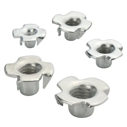 Miniatura 2 de 90 piezas M3 M4 M5 M6 M8 T Tuercas de cuatro garras Kit surtido de tuercas de garra de acero al carbono chapado en zinc para carpintería, gabinetes