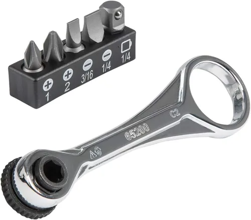 Miniatura 5 de Sunex 9732 - Juego de trinquete de 44 piezas de 1/4 de pulgada con cabezal flexible doble, juego de llaves y puntas y Klein Tools 65200 Juego