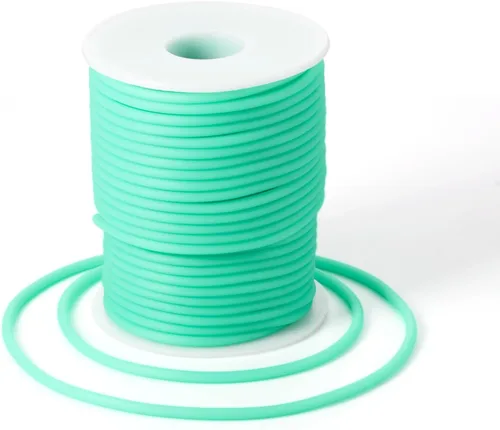 Miniatura 9 de PH PandaHall RCOR-CD0001-02-Yilisi - 3 rollos de cuerdas de peluquero para tejer de goma, para sujetar puntadas, tubo hueco de 0.07 pulgadas, 3