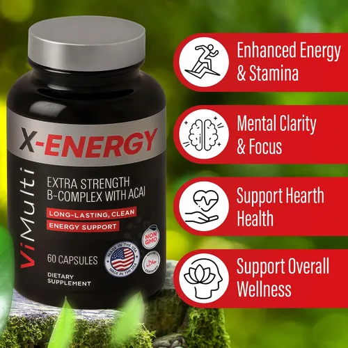 Miniatura 3 de ViMulti X-Energy Complejo Vitamina B Extra Strength con Acai - 60 cápsulas
